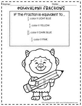 Winter Fractions Worksheets