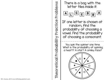 Theoretical Probability Interactive Notebook Pages