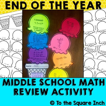 End of the Year Math Review Activity