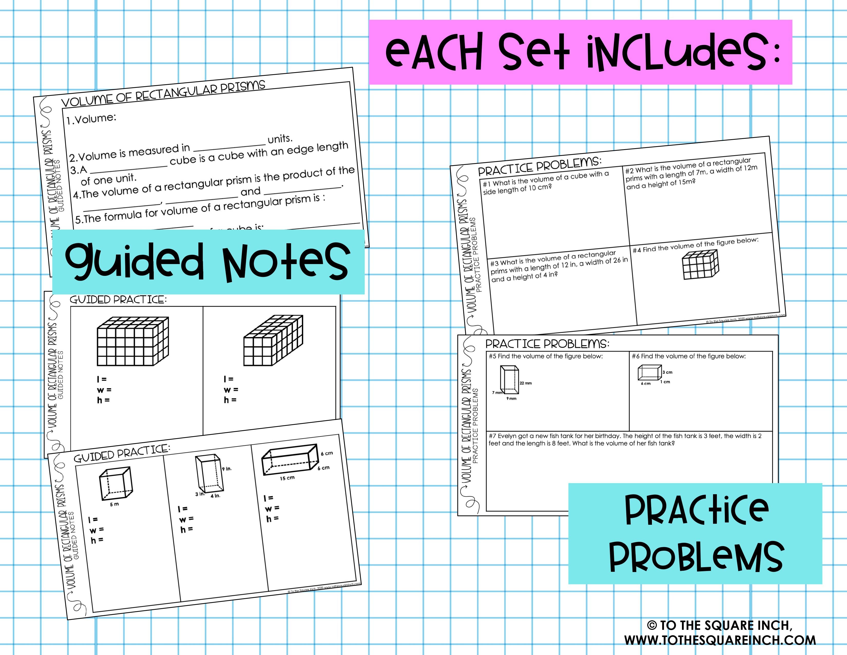 Notes For Square Units Math 6th Grade Math Digital Notes – To The Square Inch