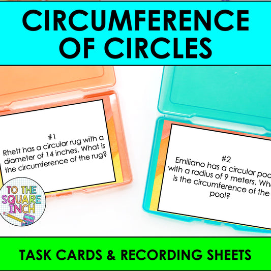 Circumference of Circles Task Cards