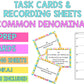 Common Denominators Task Cards