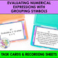 Evaluating Numerical Expressions Task Cards