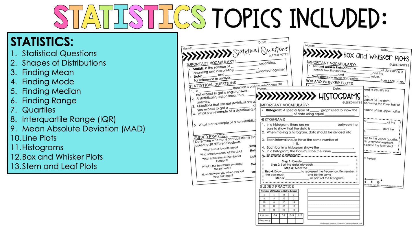 6th Grade Math Guided Notes Curriculum