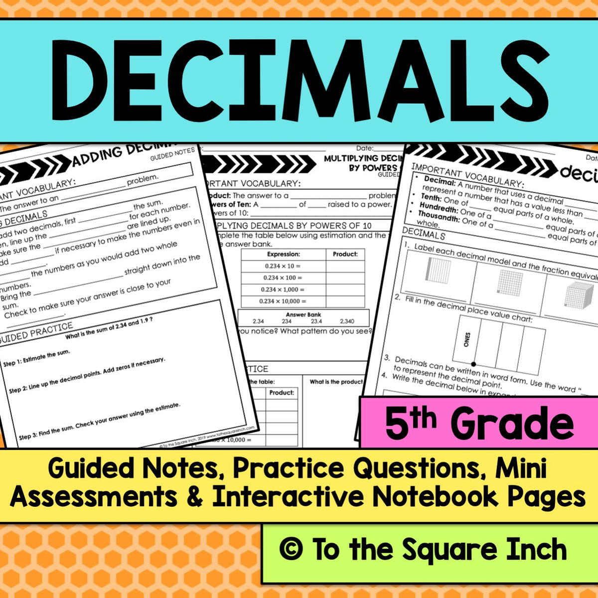 Decimals Bundle Cover