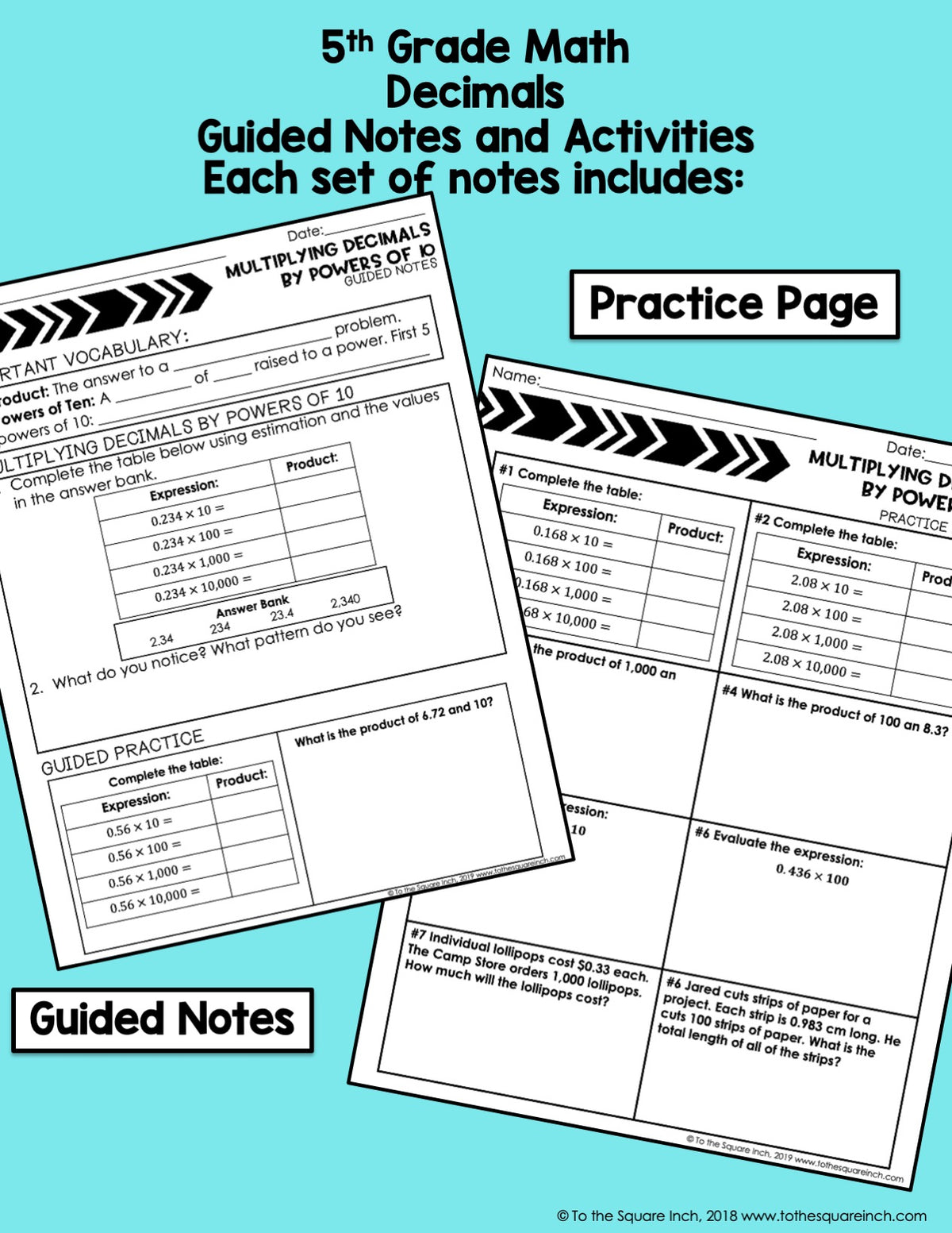 Decimals Bundle Preview 1
