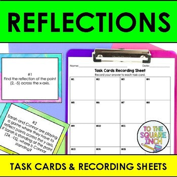 Reflection Task House Reflections Task Cards – To The Square Inch