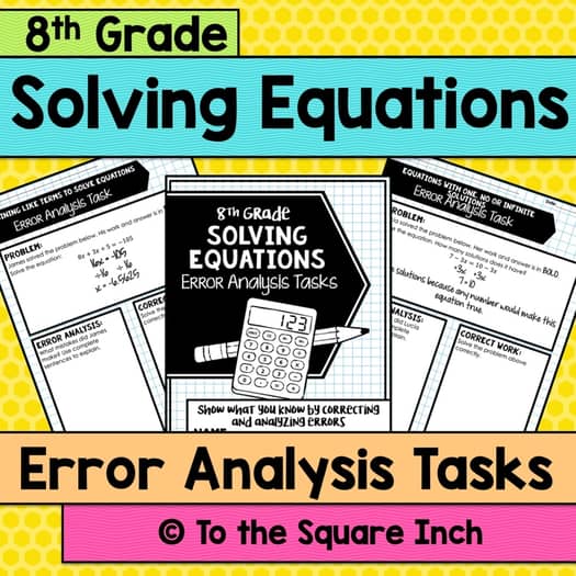 Solving Equations Error Analysis