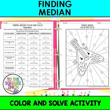 Finding Median Color & Solve Activity
