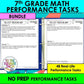 7th Grade Math Performance Tasks Bundle