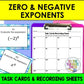 Zero and Negative Exponents Task Cards
