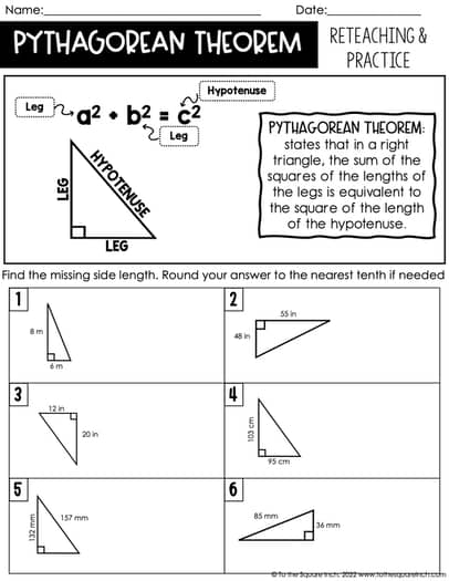 Reteaching Math Worksheet Bundle