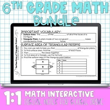 6th Grade Math Digital Notes