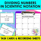 Dividing Scientific Notation Task Cards