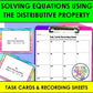 Solving Equations Using the Distributive Property Task Cards
