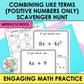 Combining Like Terms Scavenger Hunt | Interactive Math Practice Positives Only