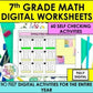 7th Grade Math Digital Worksheets