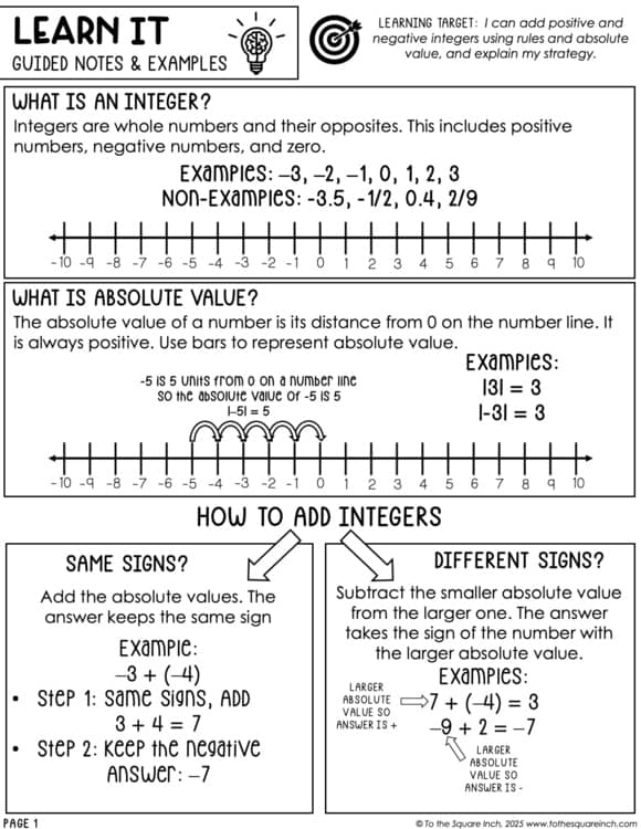Expert Folders: Integer Operations Bundle Challenge and Enrichment