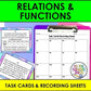 Relations and Functions Task Cards