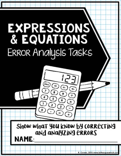 Equations and Expressions Error Analysis