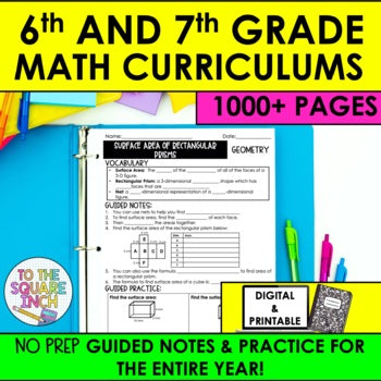 6th and 7th Grade Math Guided Notes
