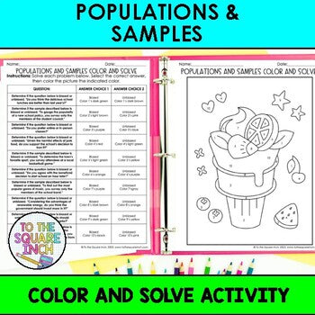 Populations and Samples Color & Solve Activity