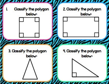 Classifying Polygons Task Cards