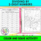 Dividing by 2-Digit Numbers Color & Solve Activity