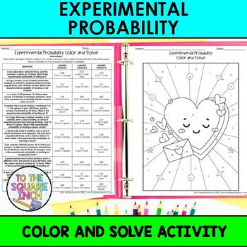 Experimental Probability Color & Solve Activity