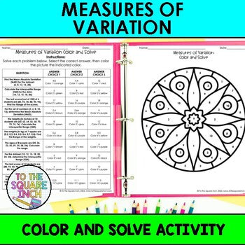 Measures of Variation Color and Solve Activity