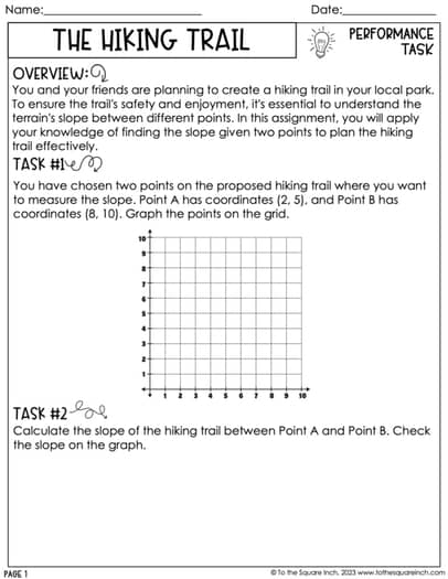 7th Grade Math Performance Tasks Bundle – To The Square Inch
