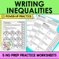 Writing Inequalities Real-World Scenarios, Word Problems Practice Worksheets