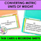 Converting Metric Units of Weight Task Cards