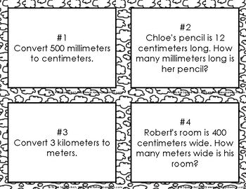 Converting Metric Units of Length Task Cards