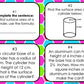 Surface Area of Cylinders Task Cards