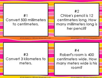 Converting Metric Units of Length Task Cards