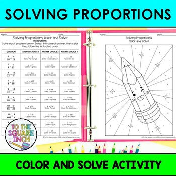 Proportions Color Rounding Solving Proportions Color & Solve Activity – To The Square Inch