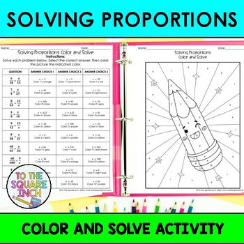 Solving Proportions Color & Solve Activity
