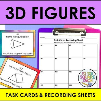 3D Figures Task Cards
