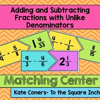 Adding and Subtracting Fractions with Unlike Denominators Center