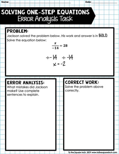 Math Equation Error Solving Equations Error Analysis – To The Square Inch