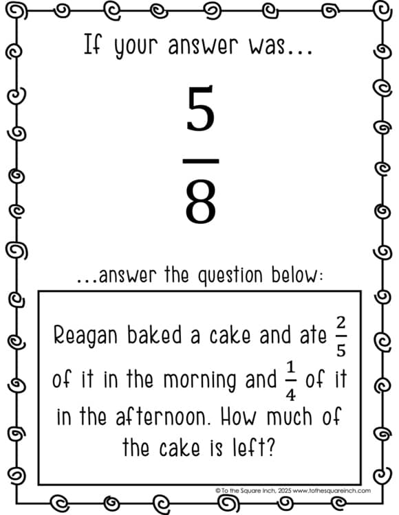 Adding and Subtracting Fractions Scavenger Hunt | Math Practice Activity