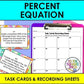 Percent Equation Task Cards