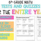 6th Grade Math Tests