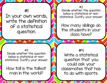 Statistical Questions Task Cards