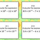 Adding and Subtracting in Scientific Notation Task Cards