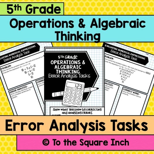 Operations and Algebraic Thinking Error Analysis