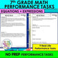 7th Grade Math Algebra Performance Tasks