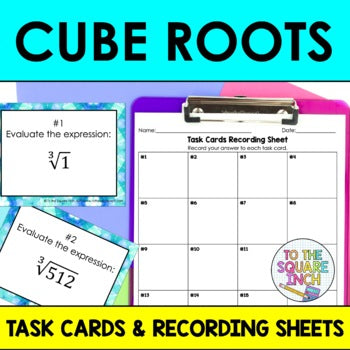 Cube Roots Task Cards