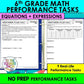 6th Grade Math Algebra Performance Tasks